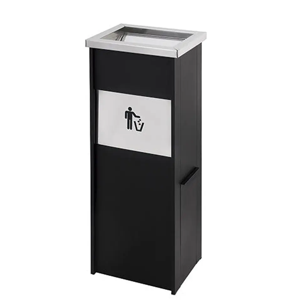 Cenicero Papelera Rectangular Metálico - 15 + 2 Litros 1