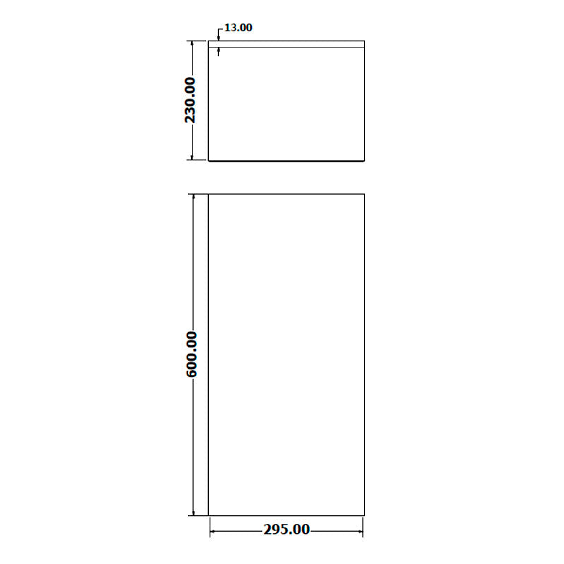 Papelera Rectangular Inox de Pared - 40 Litros 2