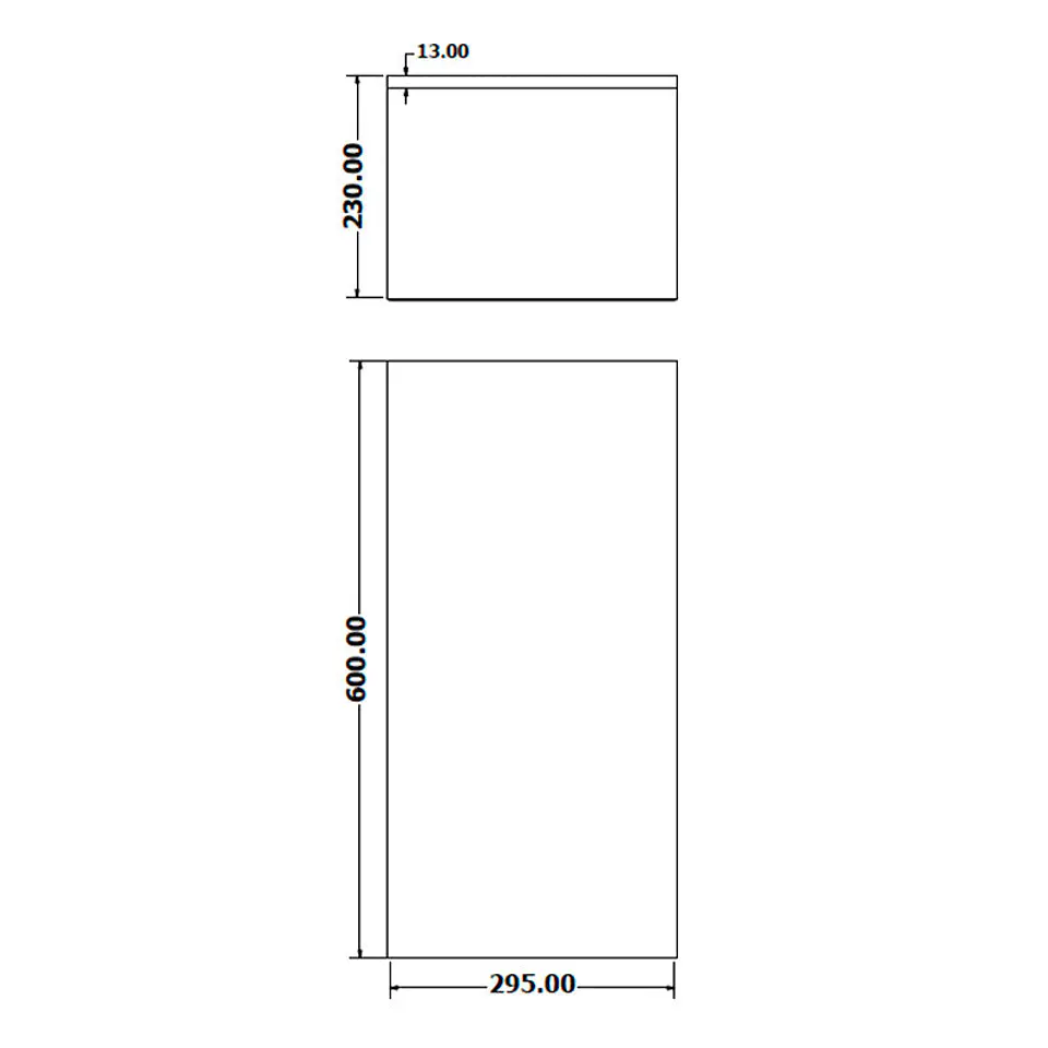 Papelera Rectangular Inox de Pared - 40 Litros 2