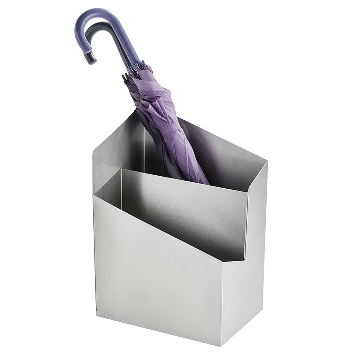 Paragüero Rectangular Inox con 2 Orificios 1