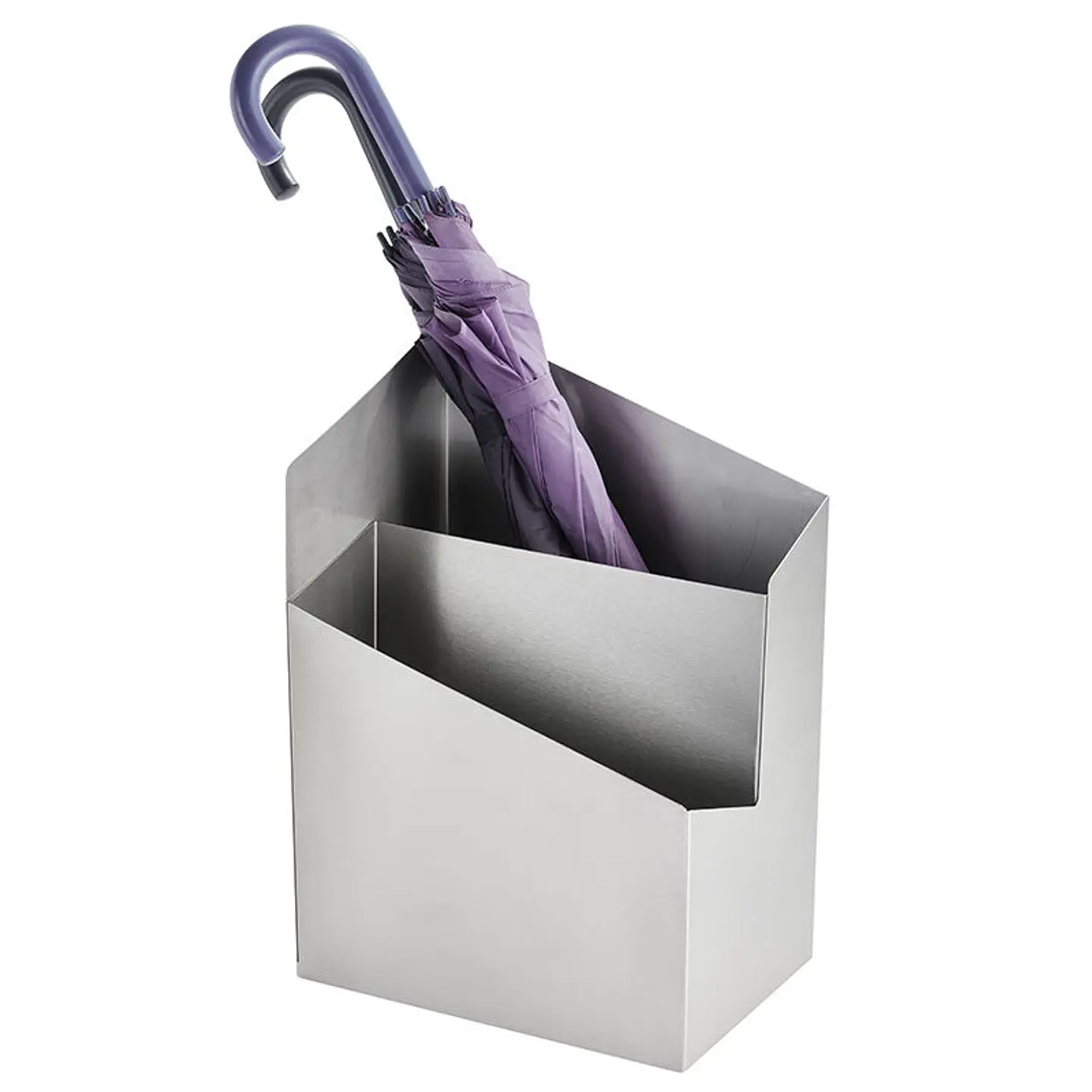 Paragüero Rectangular Inox con 2 Orificios 1