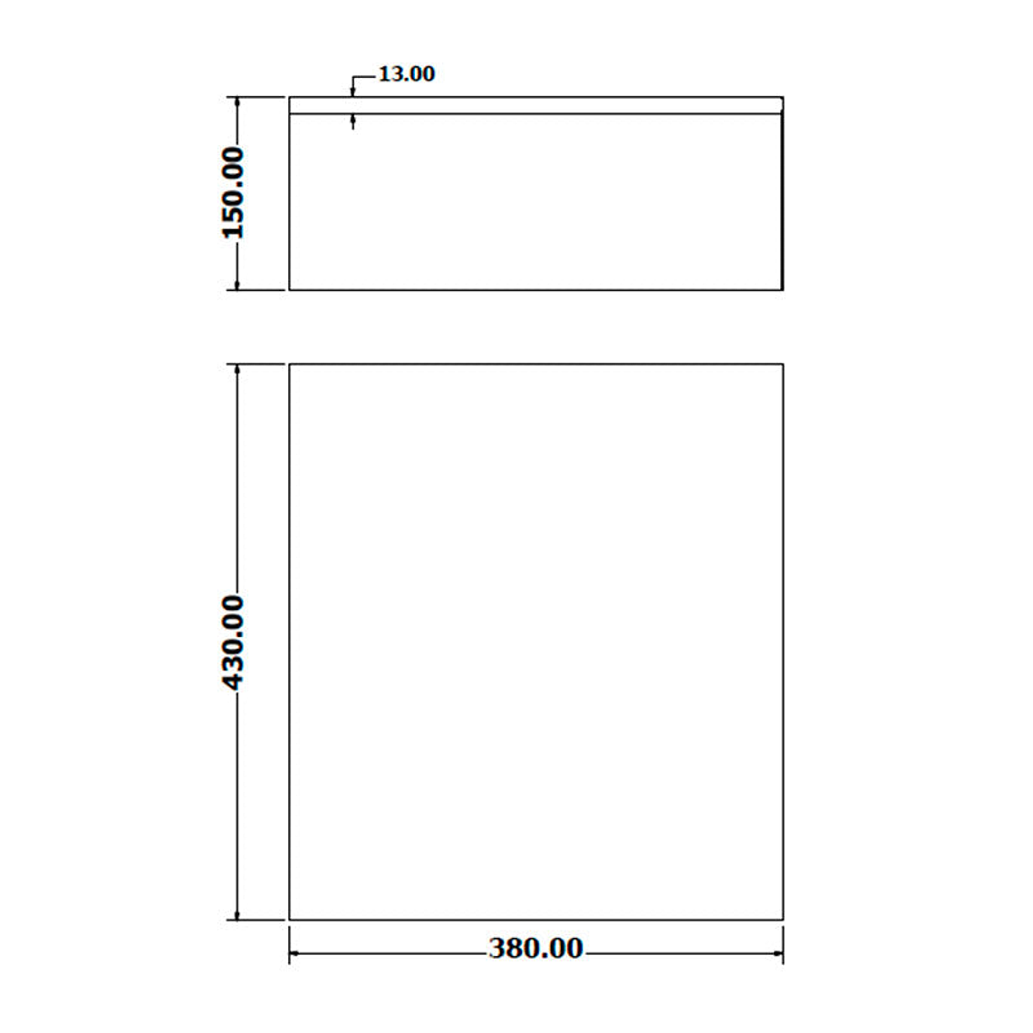 Papelera Rectangular Inox de Pared - 25 Litros 2