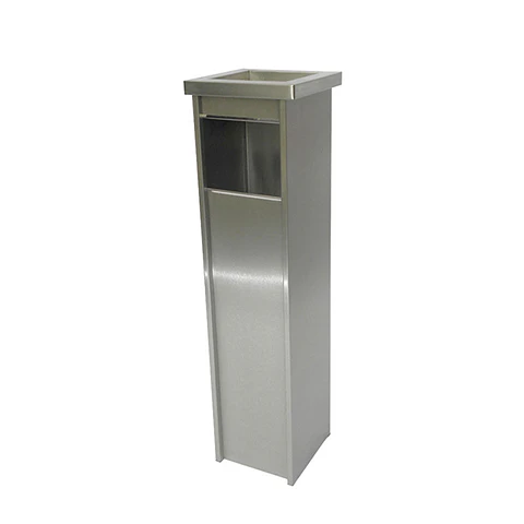 Cenicero Papelera Cuadrada Inox - 15 + 2 Litros