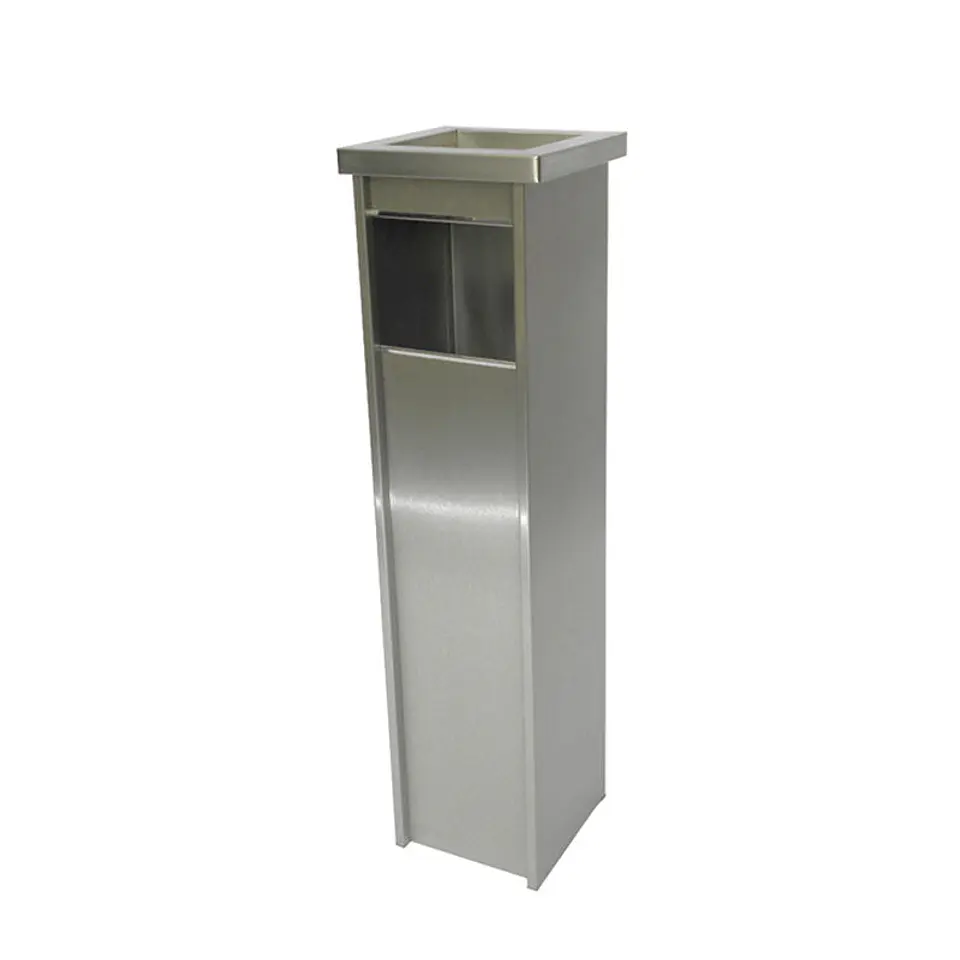 Cenicero Papelera Cuadrada Inox - 15 + 2 Litros 1