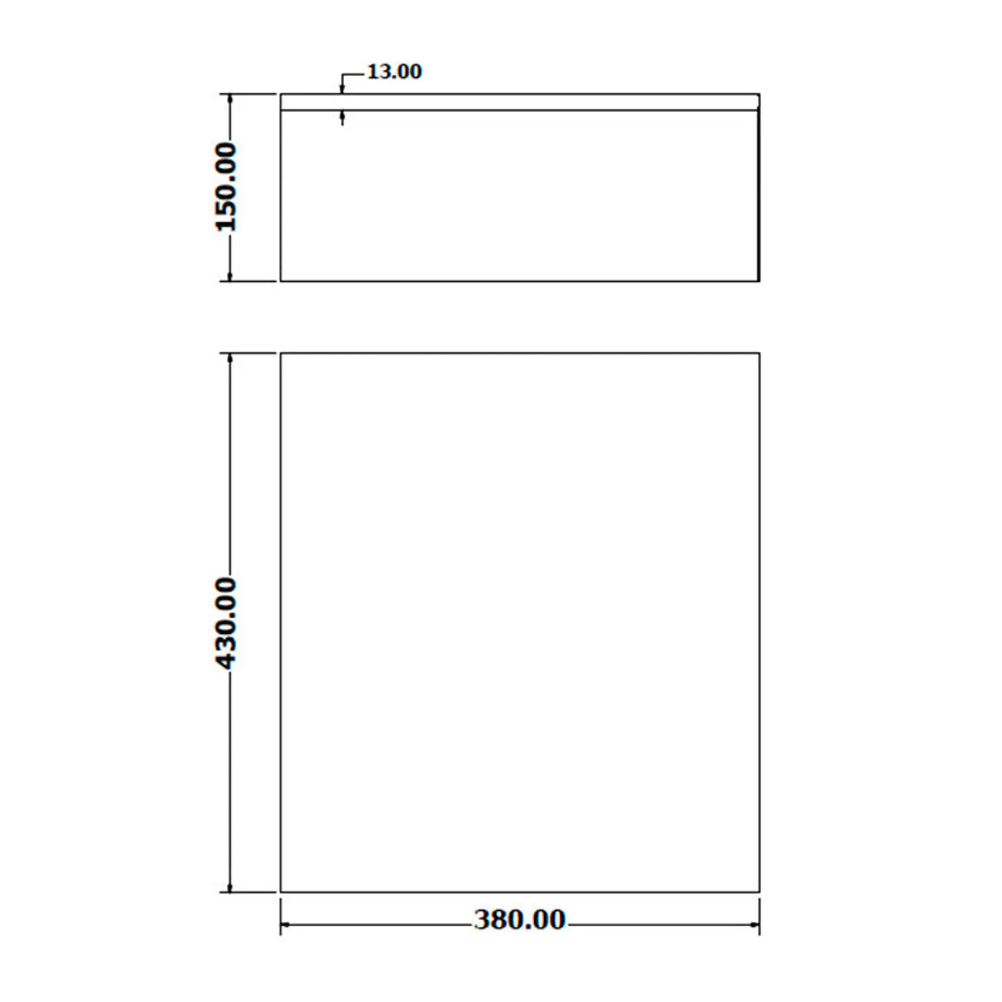 Papelera Rectangular Metálica de Pared - 25 Litros 2