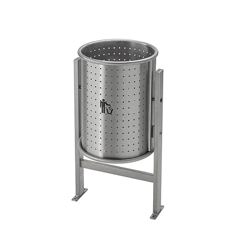 Papelera Urbana Circular Inox - 50 Litros