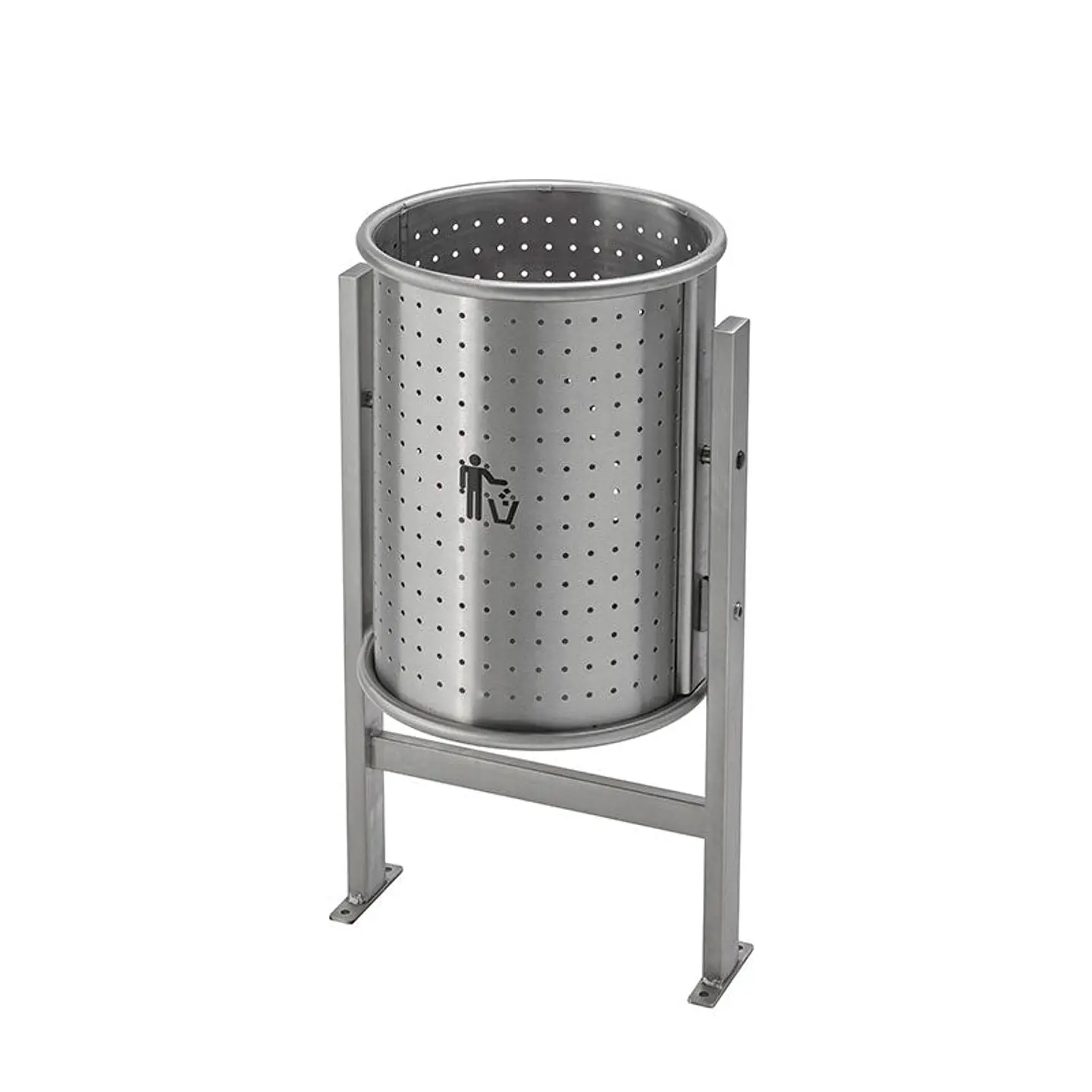 Papelera Urbana Circular Inox - 50 Litros 1