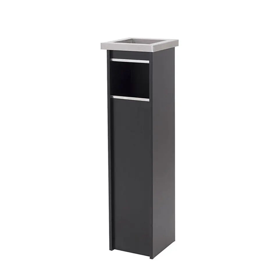Cenicero Papelera Cuadrada Metálico 15 + 2 Litros 1