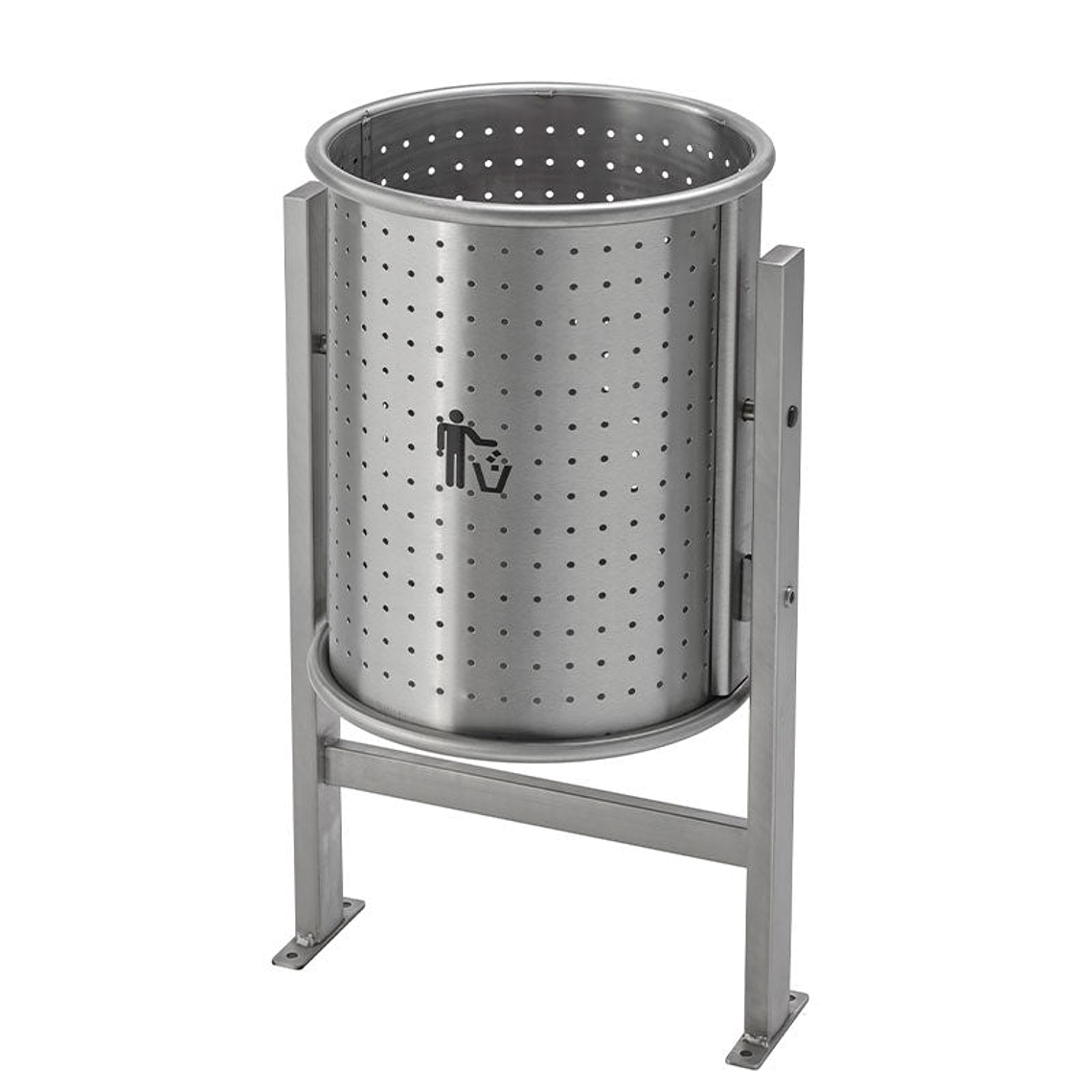 Papelera Urbana Circular Inox - 80 Litros 1