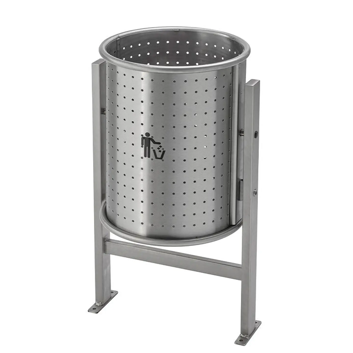 Papelera Urbana Circular Inox - 80 Litros 1