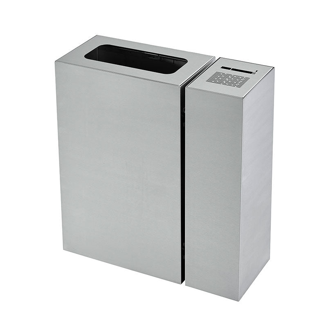 Cenicero y Papelera Rectangular Inox - 54 + 23 Litros 1