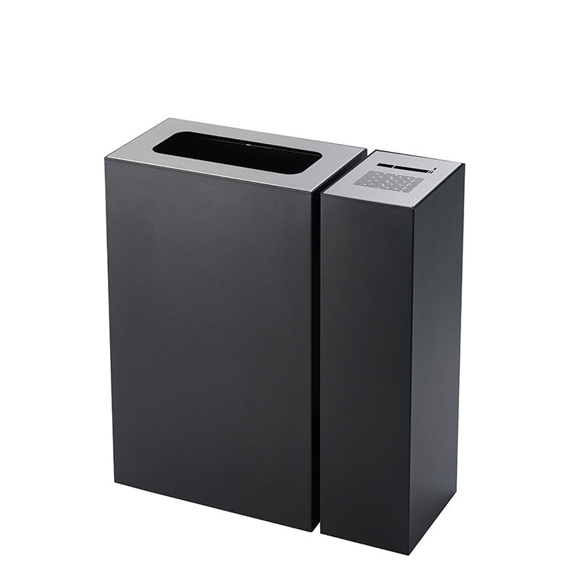 Cenicero y Papelera Rectangular Metálico - 54 + 23 Litros 1