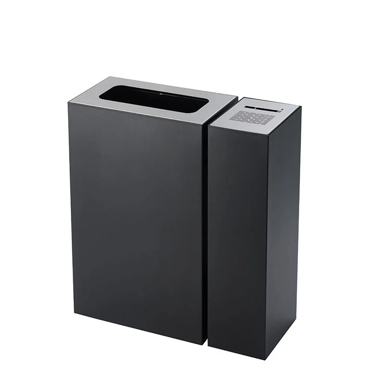 Cenicero y Papelera Rectangular Metálico - 54 + 23 Litros 1