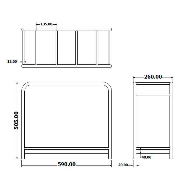 Paragüero Inox con 5 Orificios 2