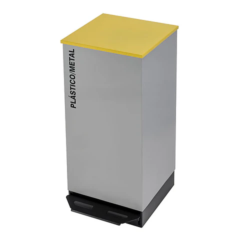 Ecopunto Inox con pedal  Galiza - 1 Residuo