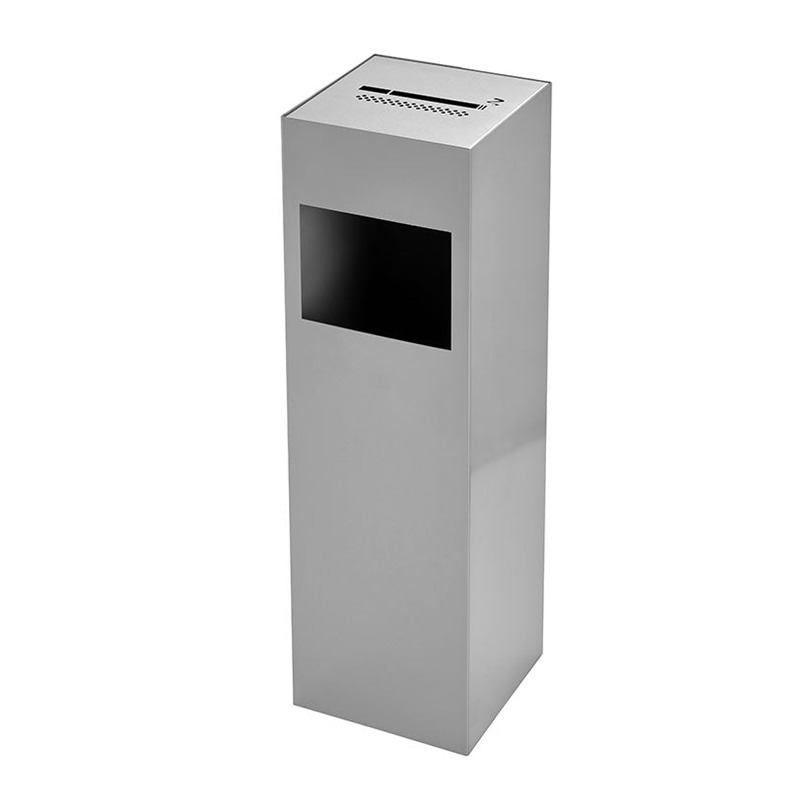 Cenicero Papelera Cuadrada Inox - 25 + 1,5 Litros 1