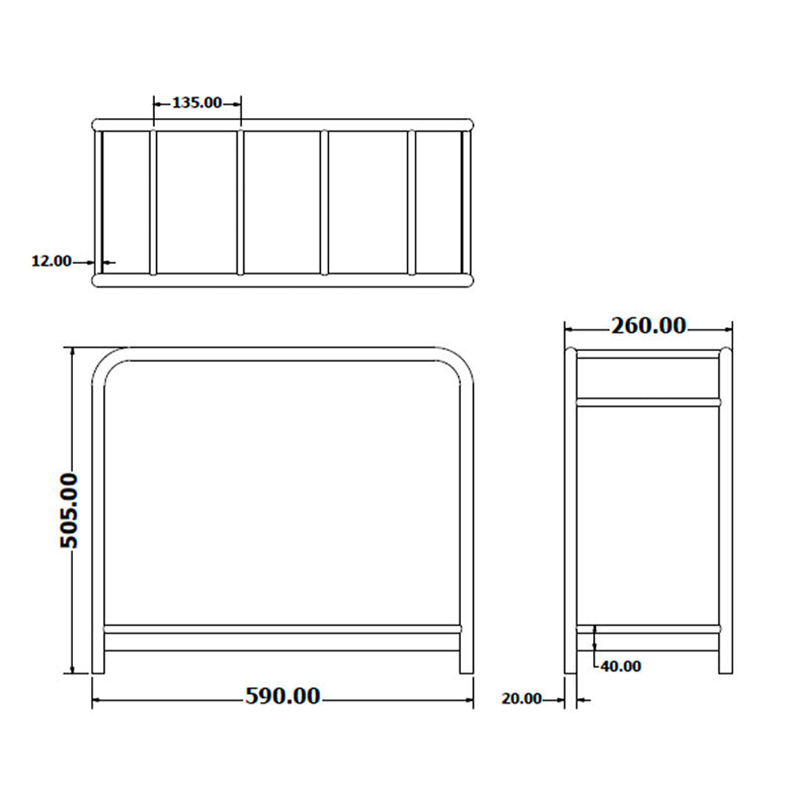 Paragüero Metálico con 5 Orificios 2