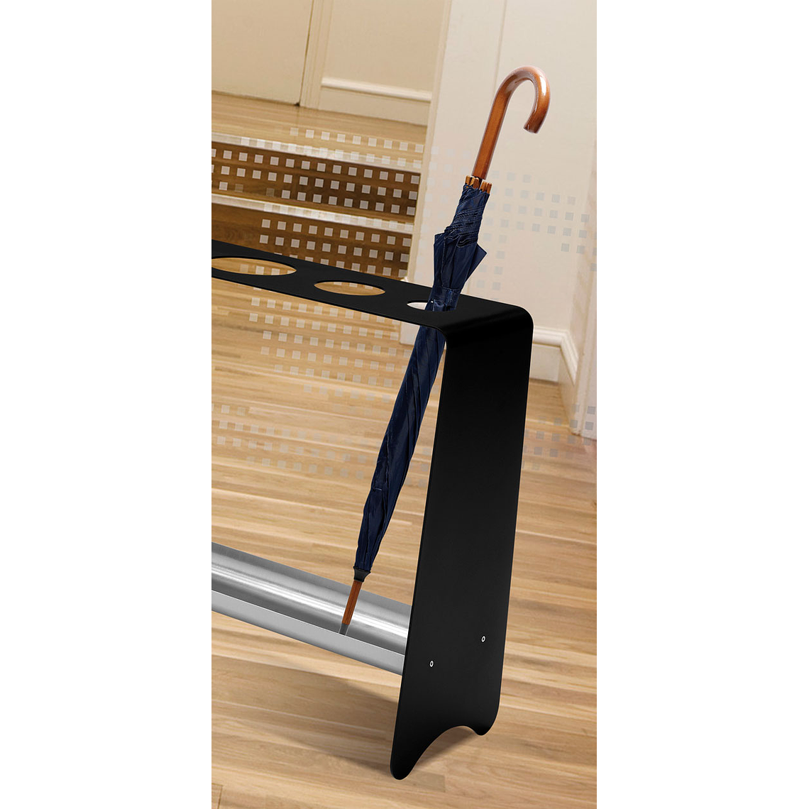 Paragüero Metálico Alineado con 5 Orificios 2