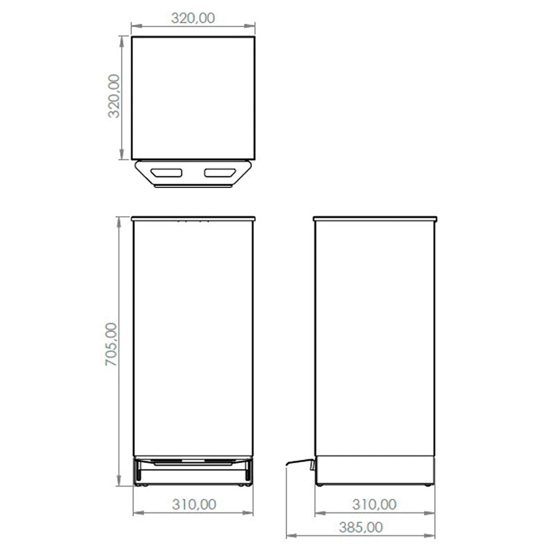 Ecopunto Inox con pedal  Galiza - 1 Residuo 4