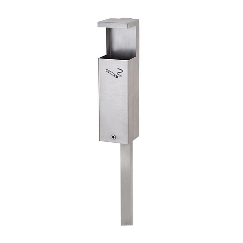 Cenicero de Pie Rectangular Inox – 3 Litros