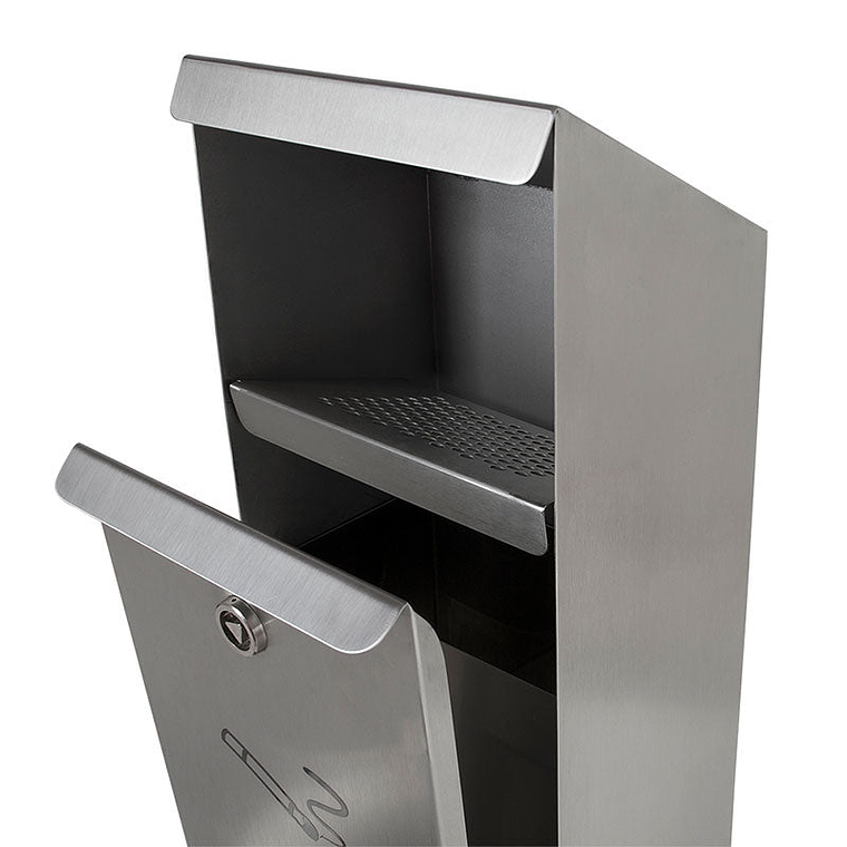 Cenicero de Pie Rectangular Inox – 4 Litros 2