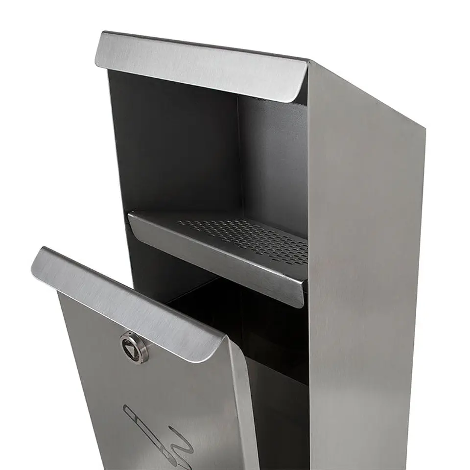 Cenicero de Pared Rectangular Inox - 4 Litros 2