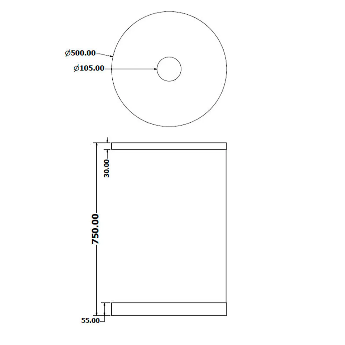 Cenicero Arenero Circular Gran capacidad Inoxidable - 8 Litros 2