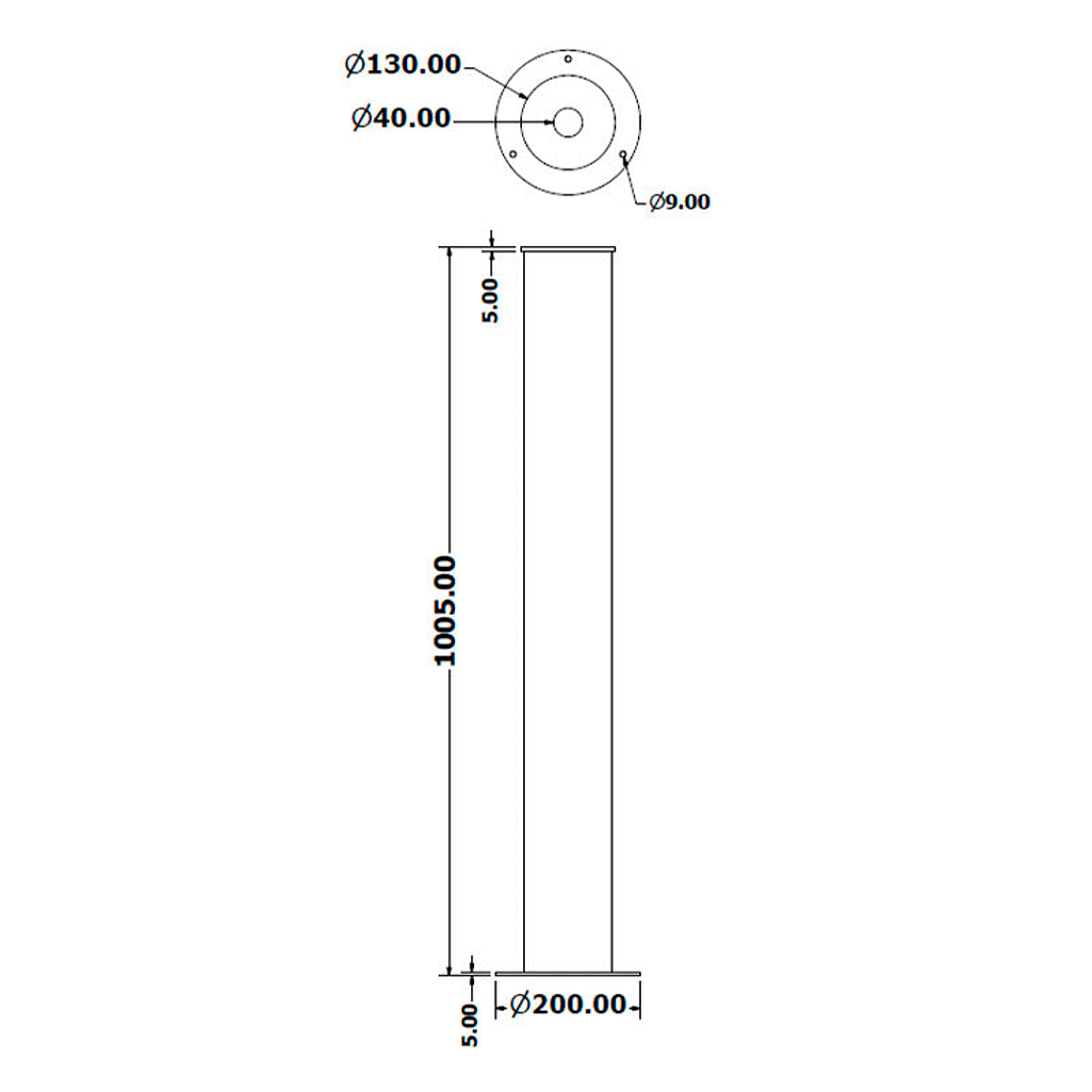 Cenicero de Pie Circular Inoxidable XL - 1 Litro 3