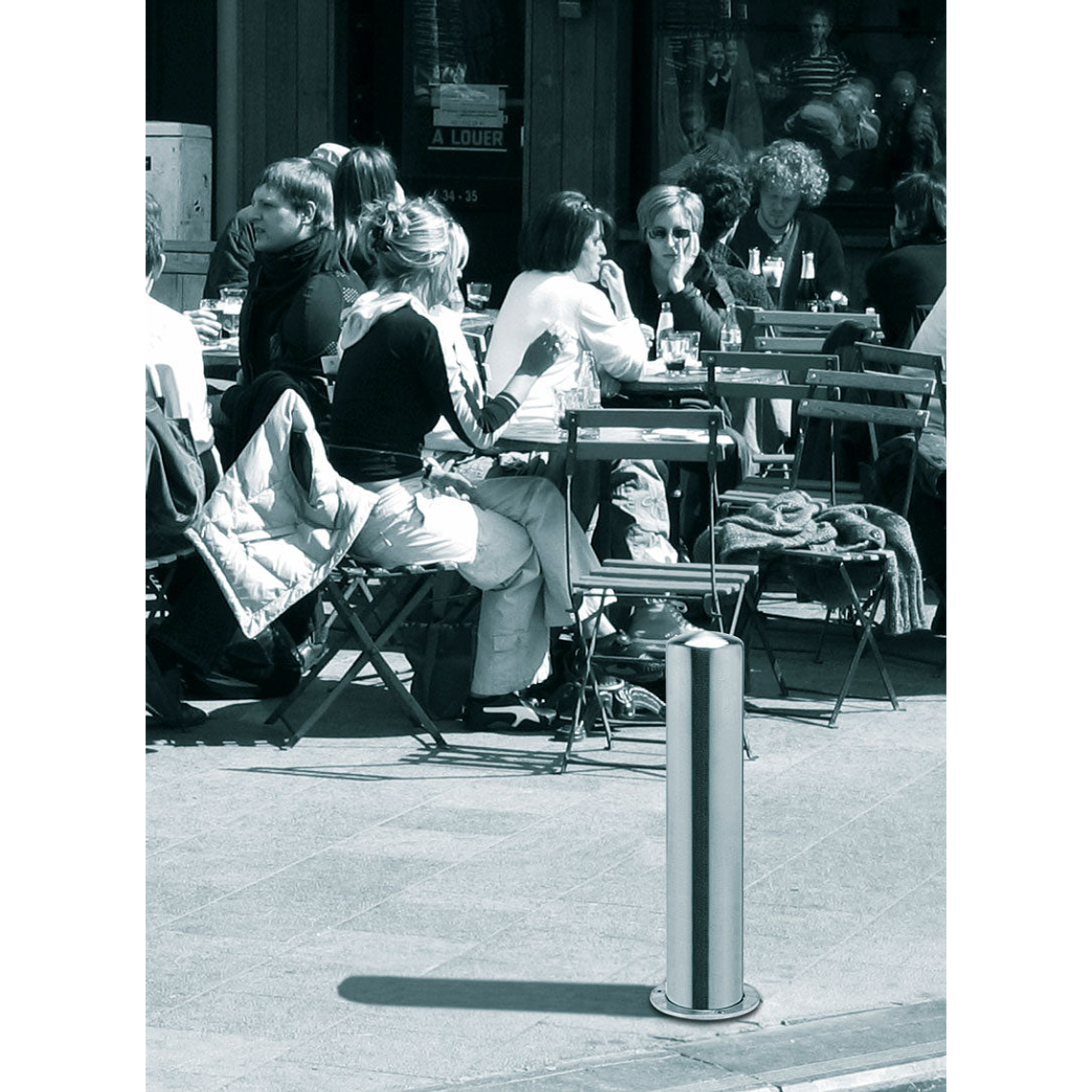 Bolardo de Seguridad Inox Circular Anclable 2