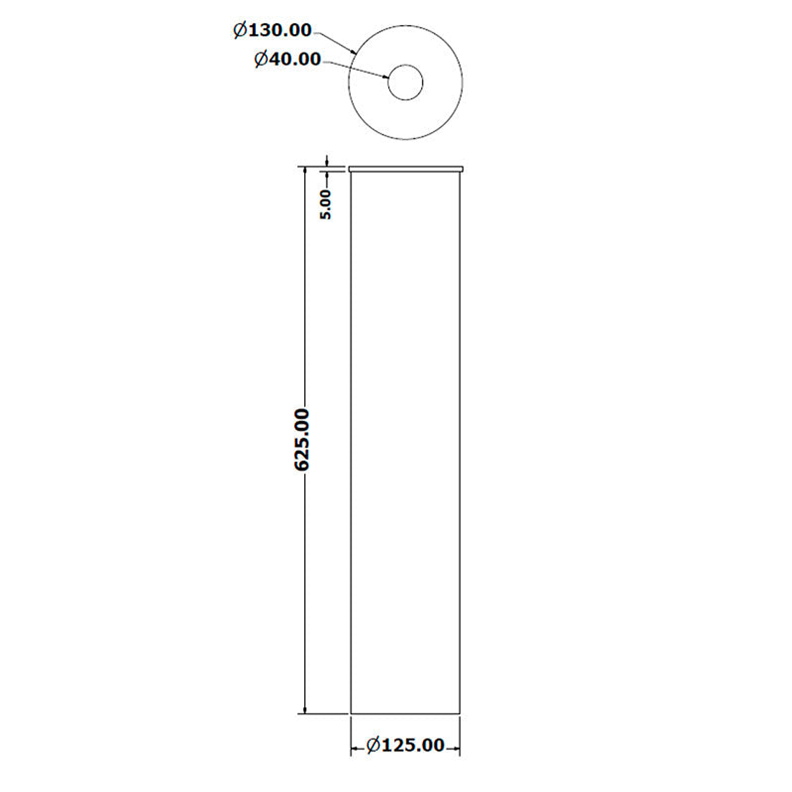 Cenicero de Pie Circular Acero Inoxidable - 1 Litro 2