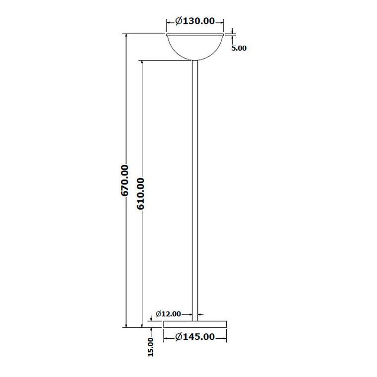 Cenicero de Pie Elegancia Metálico - 0,5 Litro 2