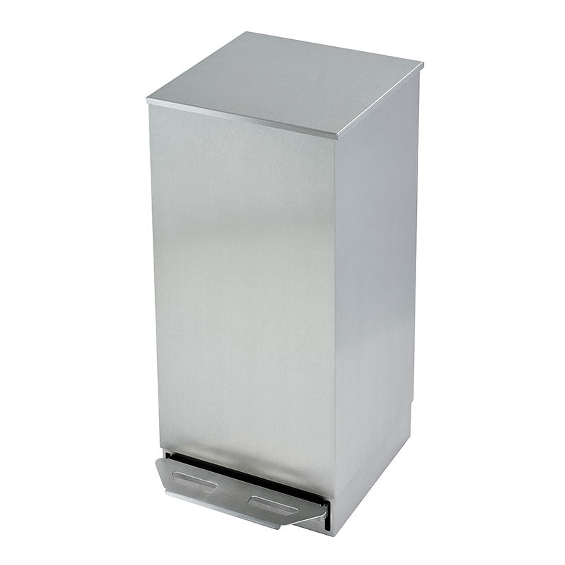 Papelera Cuadrada Inox con Tapa y Pedal - 60 Litros 1