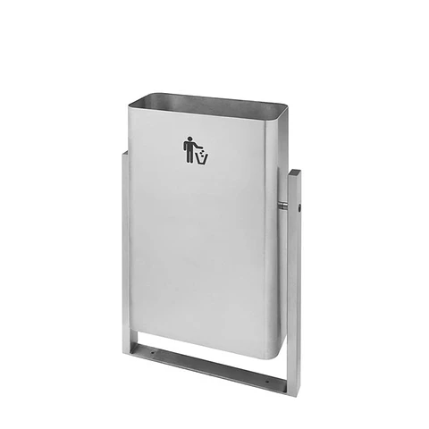 Papelera Urbana Rectangular Inox - 45 Litros