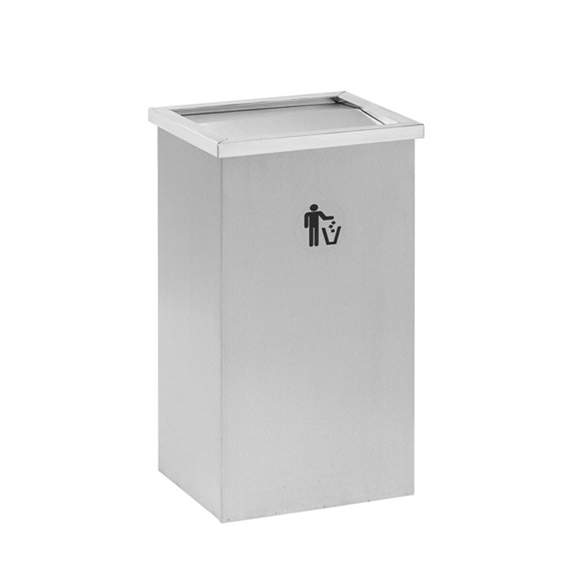 Papelera Rectangular Inox Tapa Batiente - 51 Litros 1