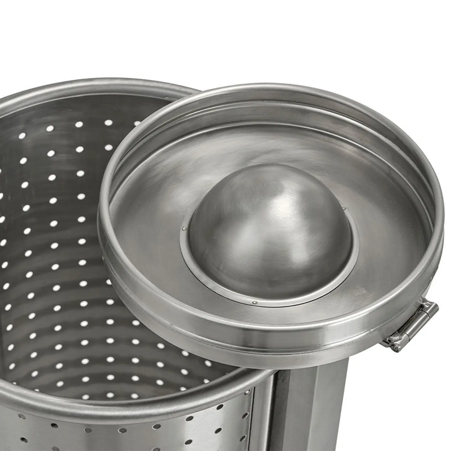 Papelera Urbana con Cenicero Circular Inox - 50 + 2 Litros 2