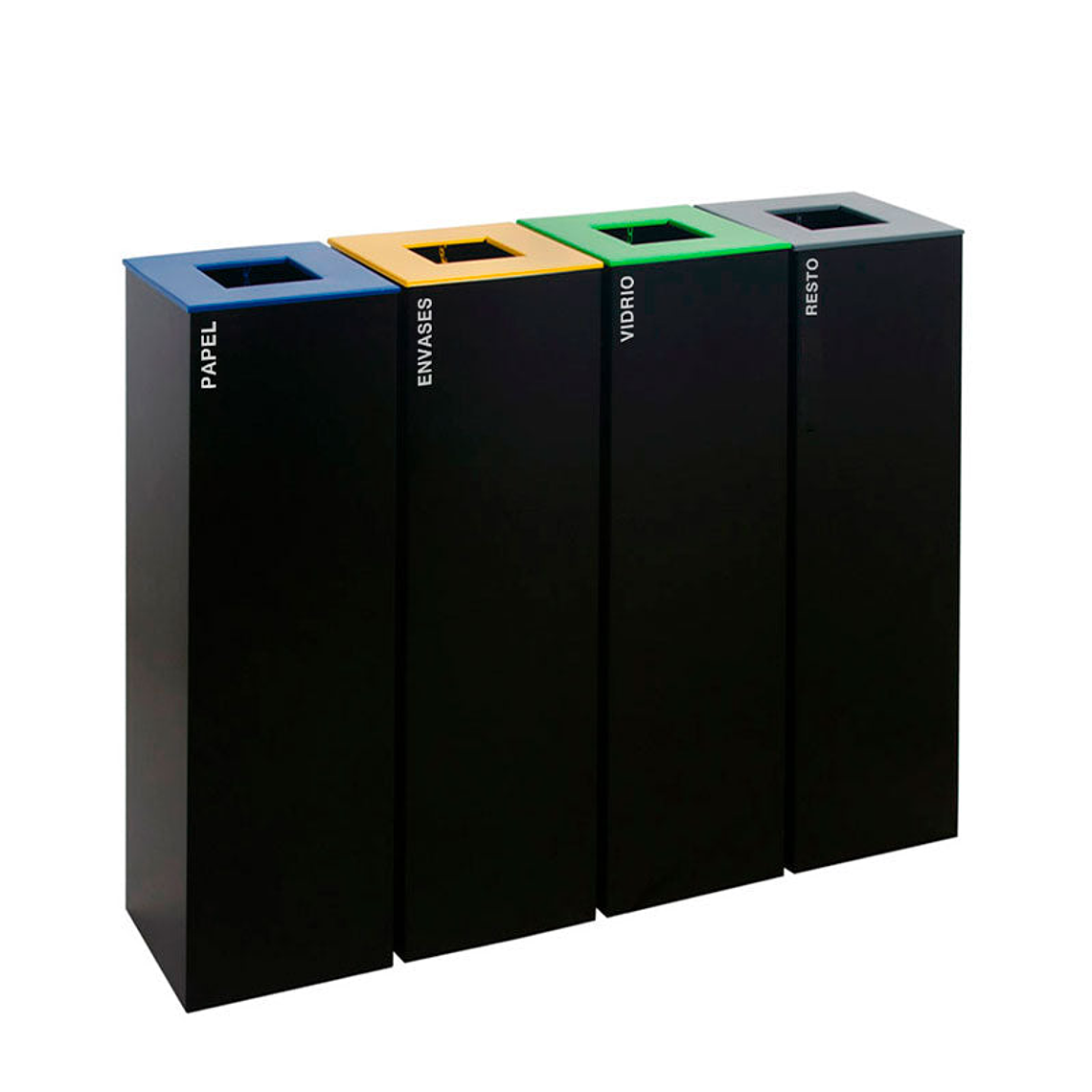 Ecopunto Negro Metálico Madrid - 4 Residuos 1