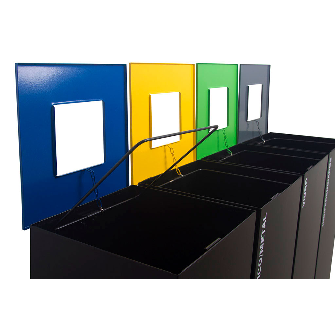 Ecopunto Negro Metálico Madrid - 4 Residuos 2