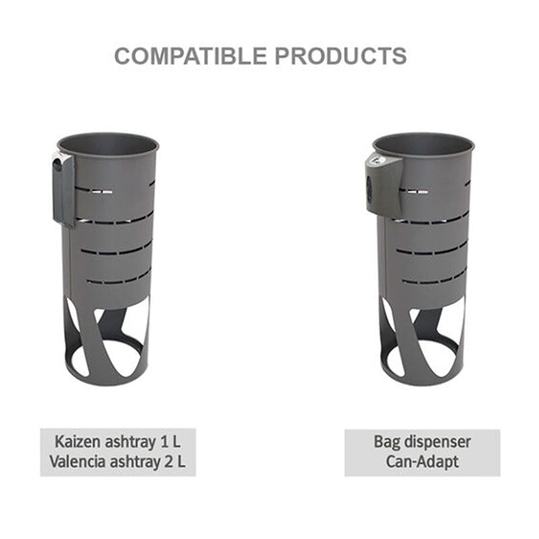 Papelera Urbana Metálica Cilíndrica - 60 Litros 2