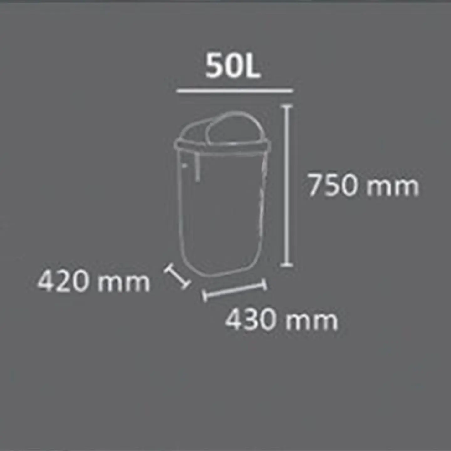 Papelera Urbana de Pared Verona - 50 Litros 5