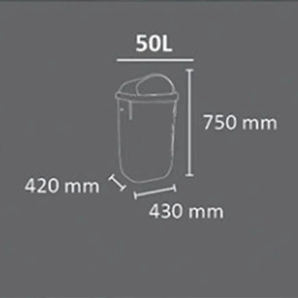 Papelera Urbana de Pared Verona - 50 Litros 5
