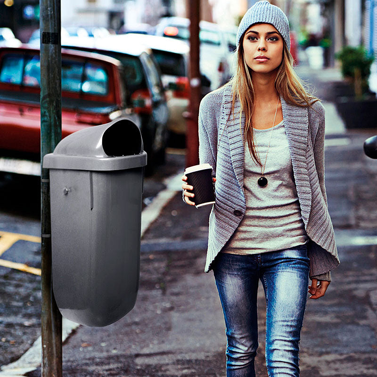 Papelera Urbana de Pared Verona - 50 Litros 6