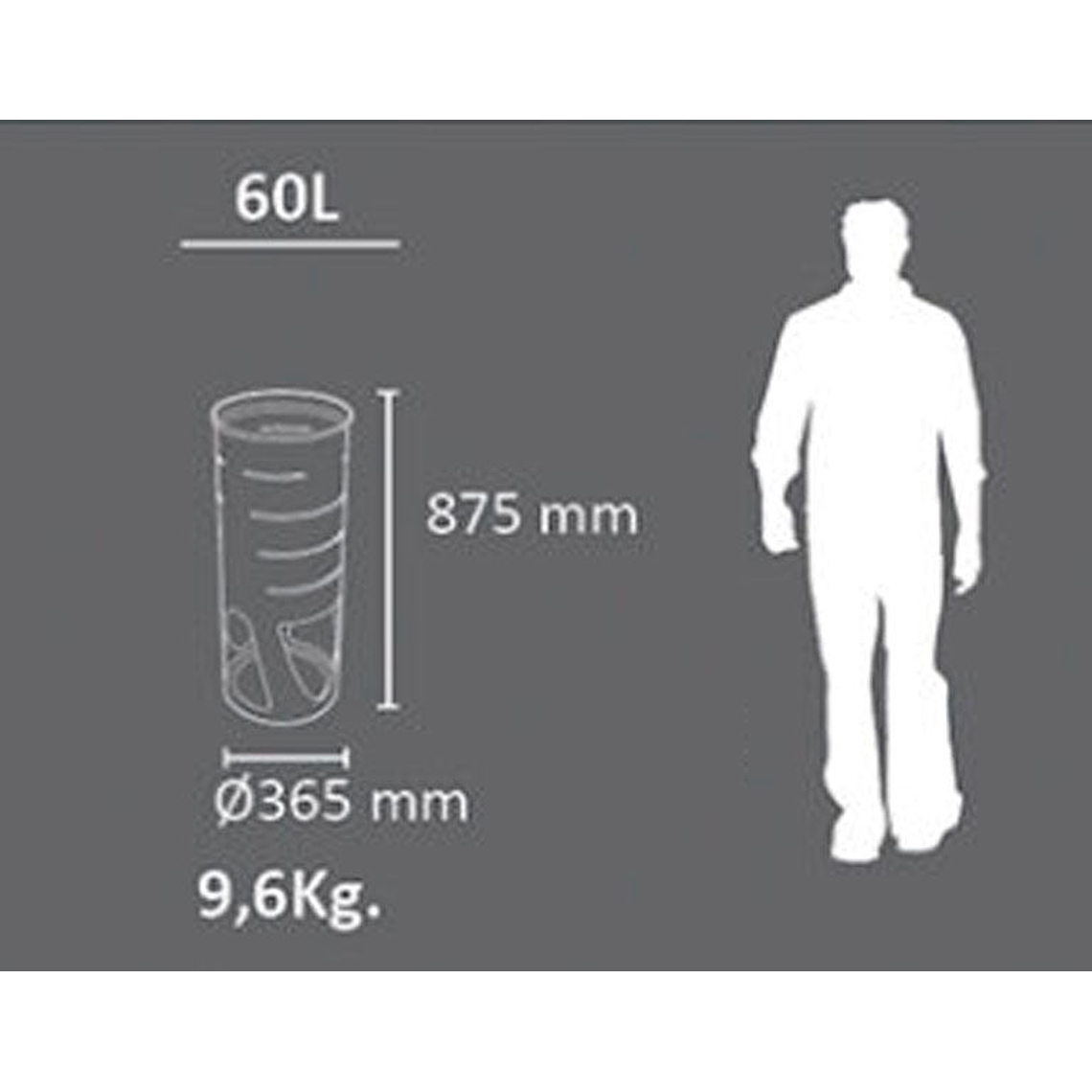 Papelera Urbana Metálica Cilíndrica - 60 Litros 4