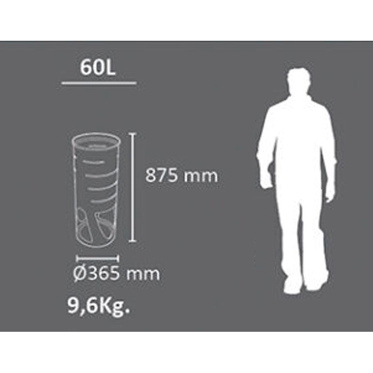 Papelera Urbana Metálica Cilíndrica - 60 Litros 4