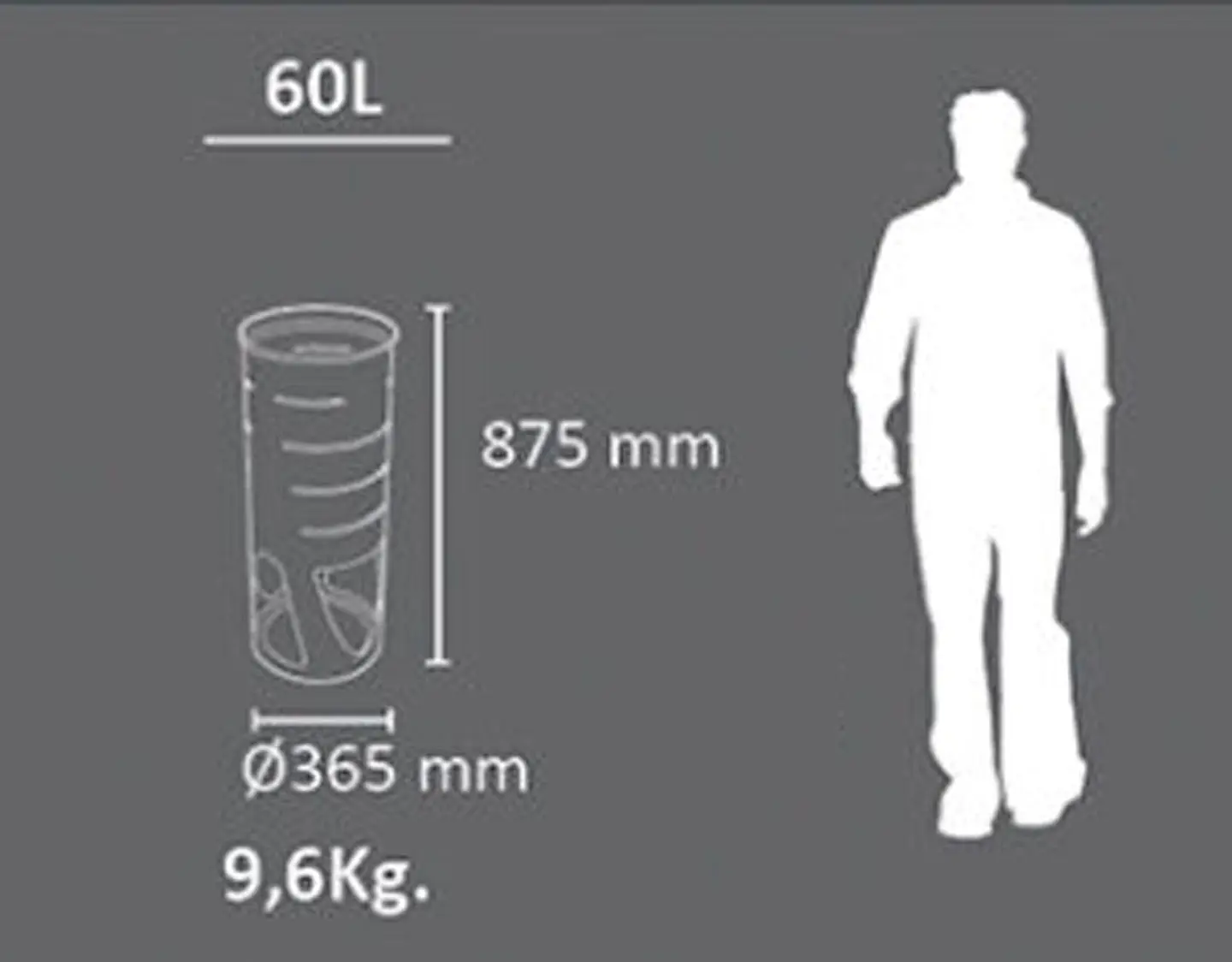 Papelera Urbana Metálica Cilíndrica - 60 Litros 4