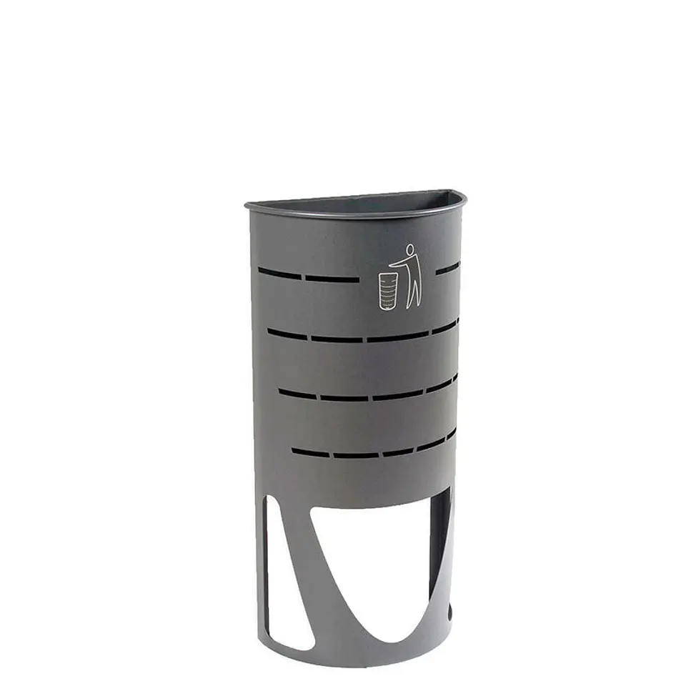 Papelera Urbana Semicircular - 40 Litros 1