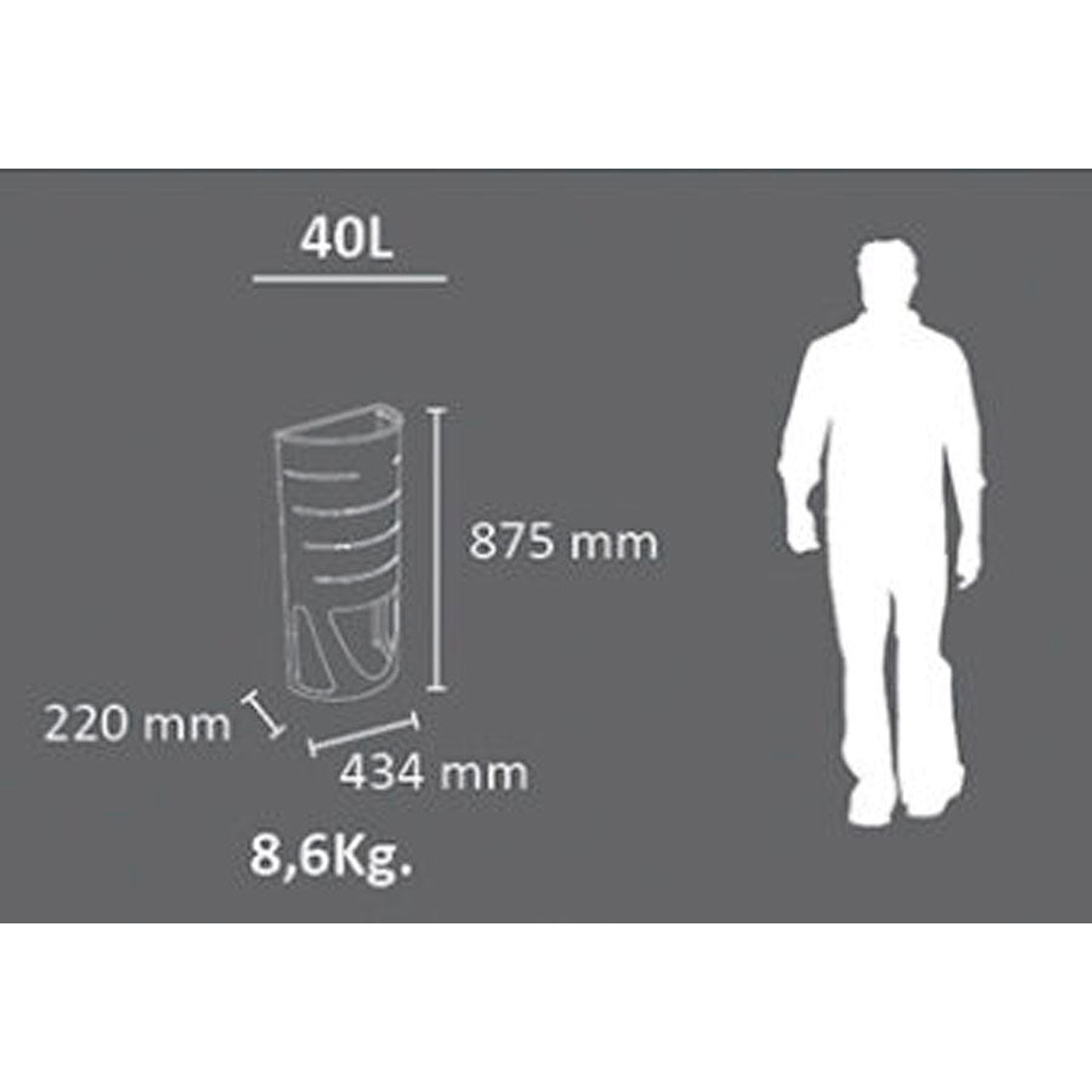 Papelera Urbana Semicircular - 40 Litros 2