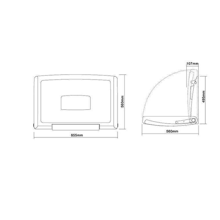 Cambiador de Pañales de Pared Bérrio Horizontal 4