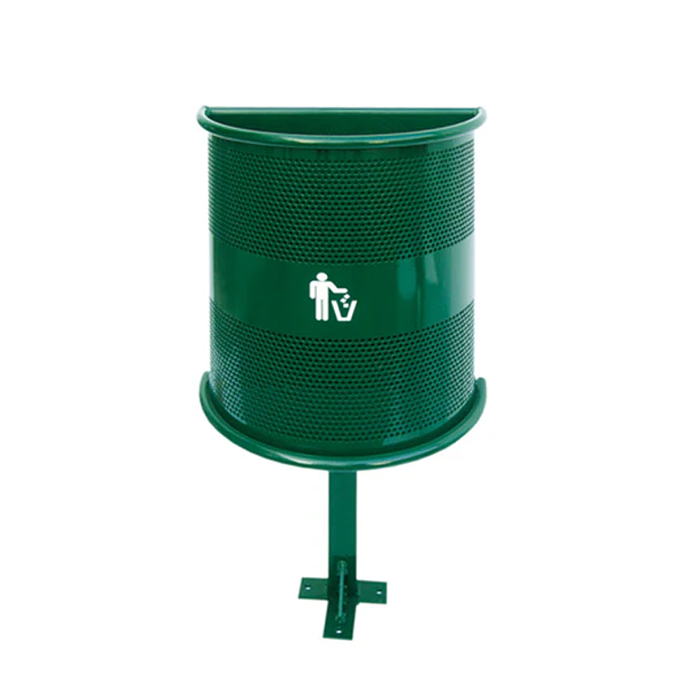 Papelera Urbana Semicircular Metálica - 32 Litros 1