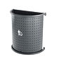 Papelera Urbana de Pared Semicircular Metálica - 32 Litros - Miniatura 1