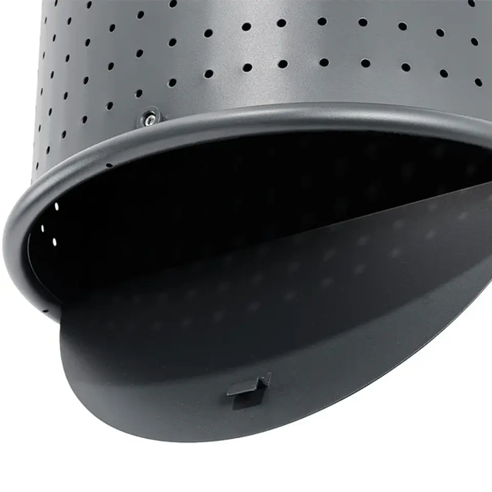 Papelera Urbana de Pared Semicircular Metálica - 32 Litros 2